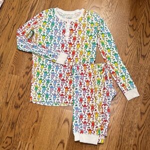 Roller Rabbit Multicolor Monkey Print Kids Pajamas